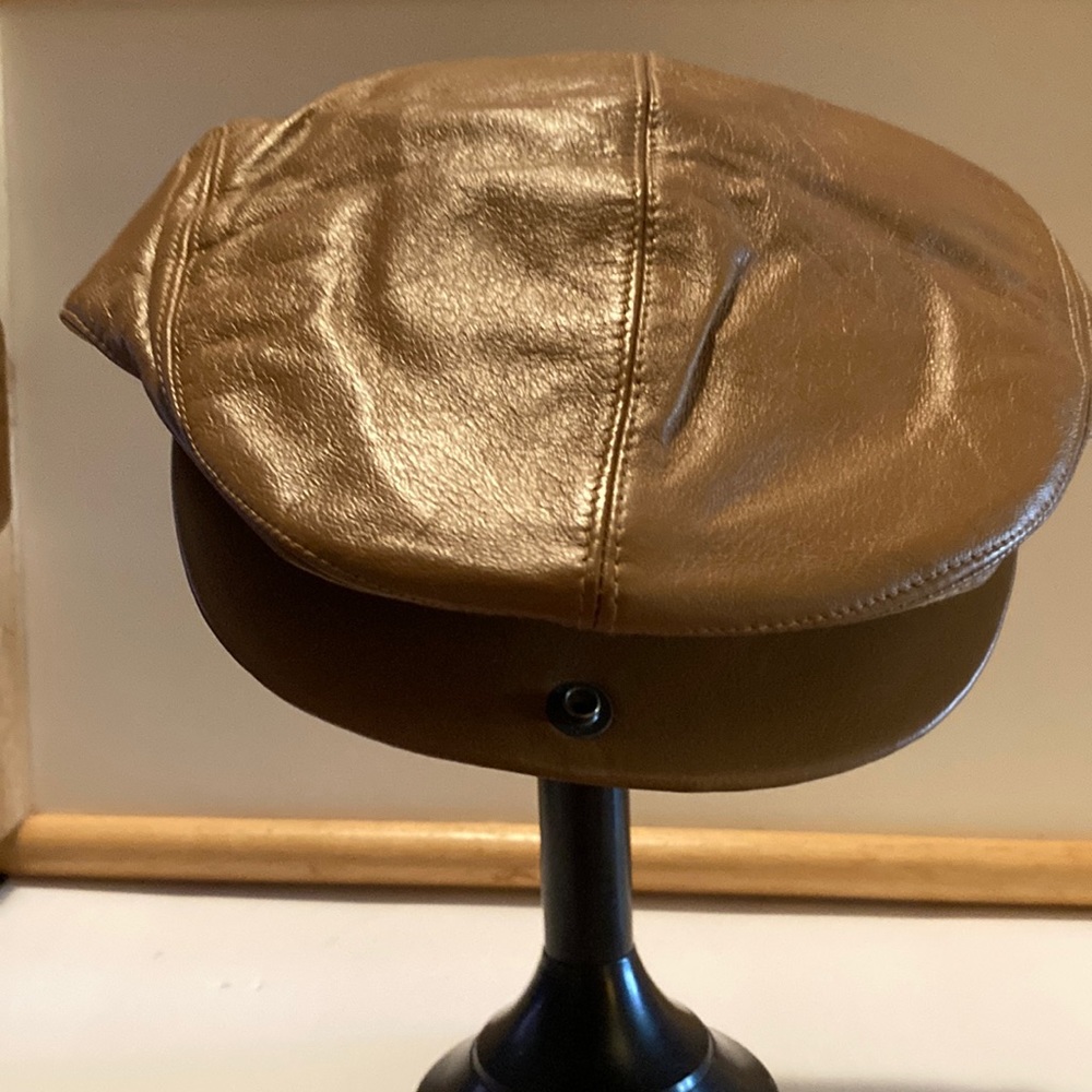 Men’s leather cap one size